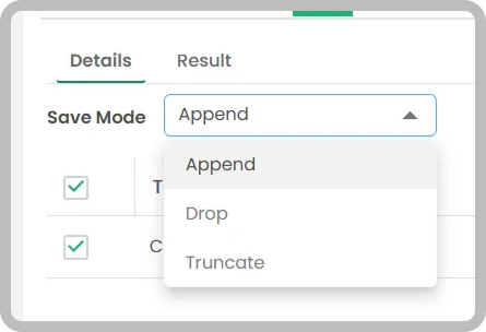 Append the result of generated data