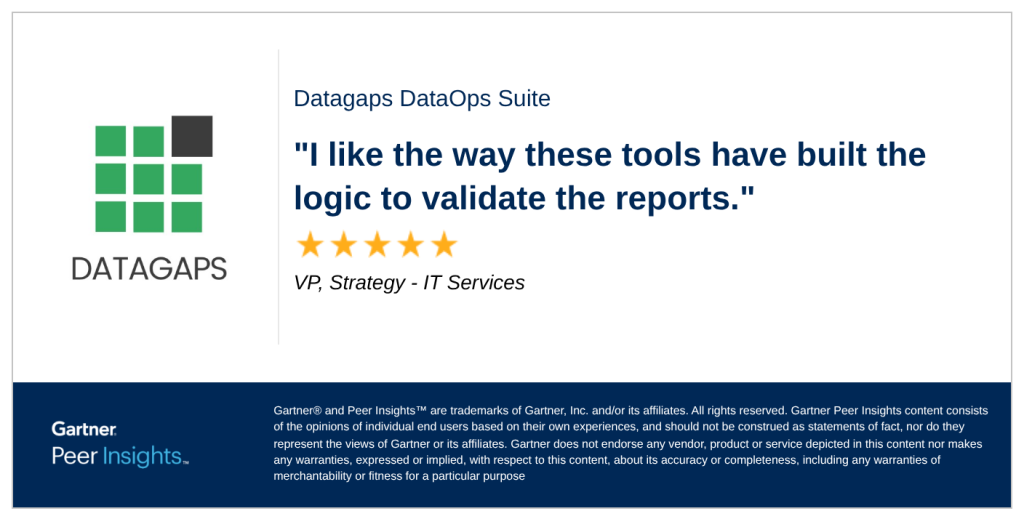 I like the way these tools have built the logic to validate the reports