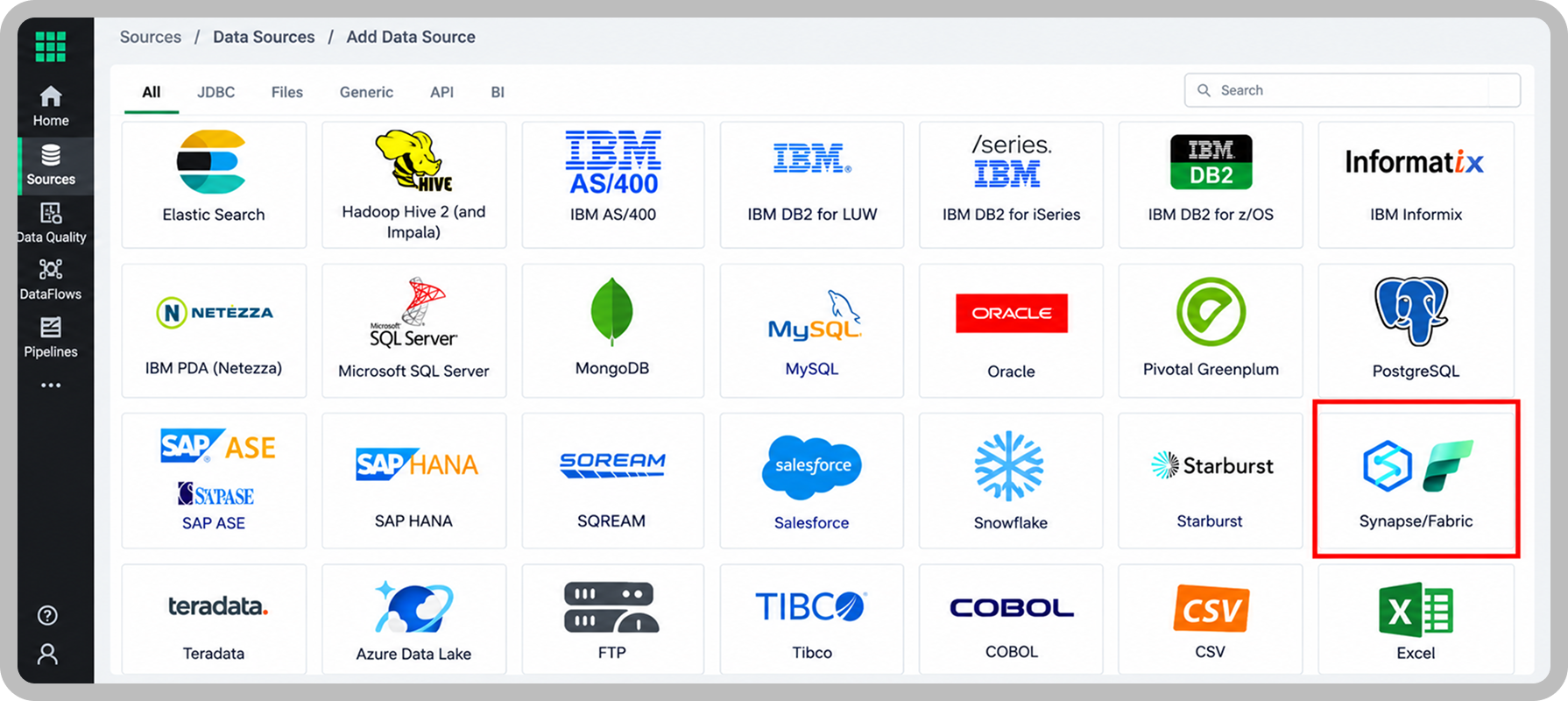 Modern Data Sources Connector Dashboard