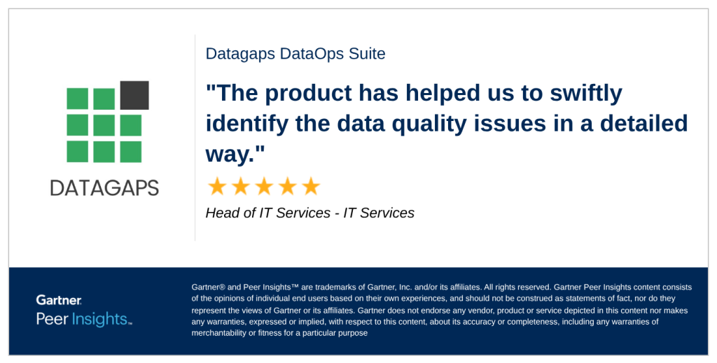 The product has helped us to swiftly identify the data quality issues in a detailed way