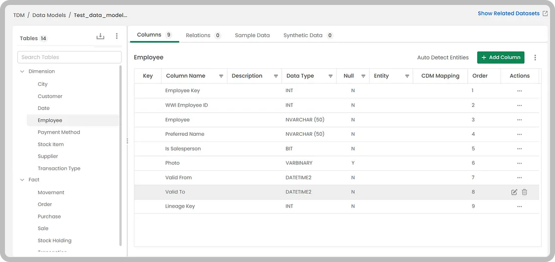 Auto-detect entities
